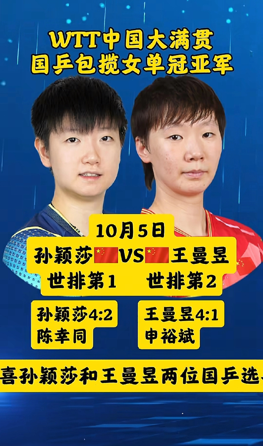 孙颖莎的CBA吗悬念揭晓(孙颖莎2020年所有比赛结果)